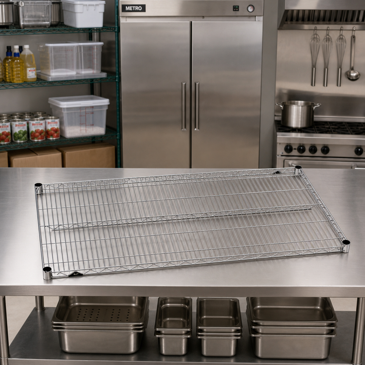 Product image #2 for Metro Super Erecta 42W x 24D Stainless Steel Wire Shelf