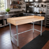 Thumbnail image #2 for John Boos 84 x 36-Inch Baker's Top Wood Work Table with Galvanized Base