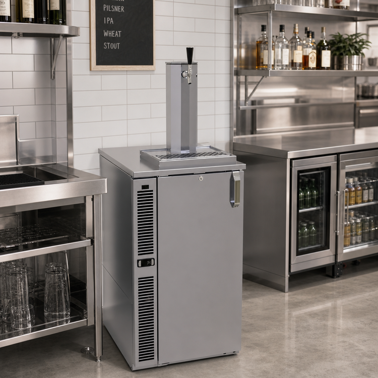Product image #2 for Glastender 20-Inch One-Section Side-Serviced Bar Profile Draft Dispensing Cooler