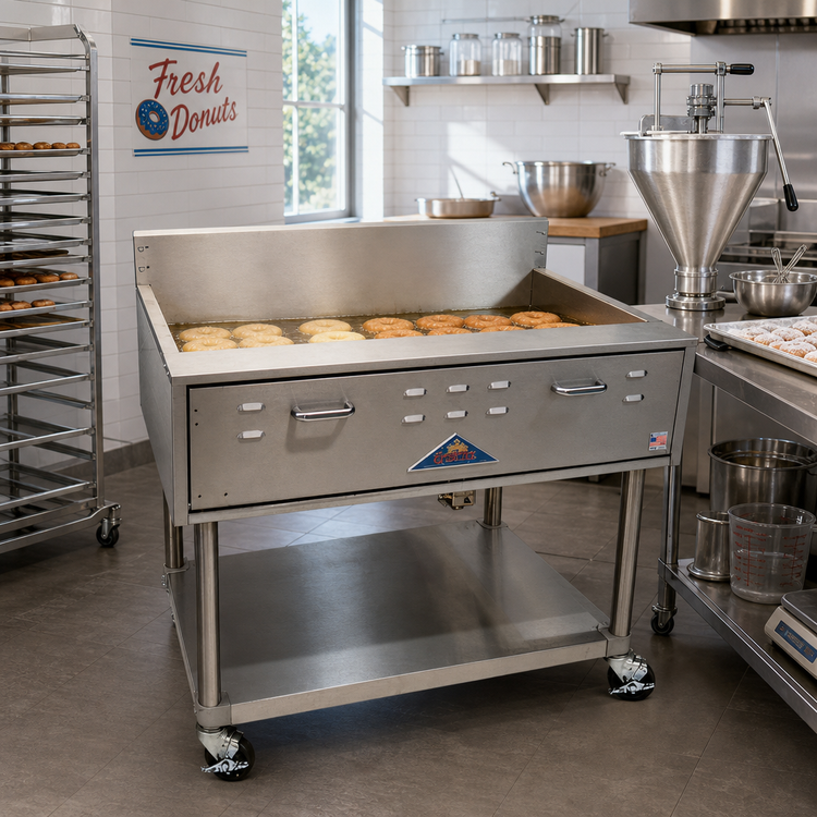 Product image #2 for Comstock-Castle TS2941SF Floor Model Gas Doughnut/Funnel Cake Fryer, 41-Inch, 100,000 BTU