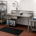 Thumbnail image #2 for Eagle Group 36-Inch Straight Soiled Dishtable with 20 x 20 x 5 Pre-Rinse Sink, Right-to-Left Operation