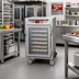 Thumbnail image #2 for Metro C5 6 Series Half-Height Mobile Pass-Thru Heated Holding Cabinet with Tempered Double-Pane Glass Doors and Universal Wire Slides