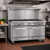 Thumbnail image #2 for Southbend S-Series 60-Inch Commercial Gas Restaurant Range with 6 Open Burners, 24-Inch Griddle/Broiler, and 2 Convection Ovens