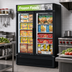 Thumbnail image #3 for Turbo Air Super Deluxe Two-Section Glass Door Merchandiser Freezer, 39 Cu. Ft., Self-Contained, Bottom-Mount Compressor
