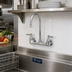 Thumbnail image #2 for T&S Brass B-0331-CR Low-Lead Wall Mount Mixing Faucet with 8-Inch Adjustable Centers and 6-Inch Swivel Gooseneck