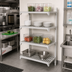 Thumbnail image #3 for Cambro Camshelving Premium 4-Tier Vented Add-On Polymer Shelving Unit, 24 x 36 x 72 Inches, Speckled Gray