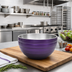 Thumbnail image #2 for Vollrath Round Double-Wall Insulated Serving Bowl, 1.7 Quart, Passion Purple/Satin Stainless Steel