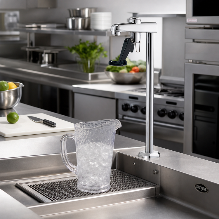 Product image #2 for Krowne Royal Series Deck Mount Push-Back Pitcher Filler