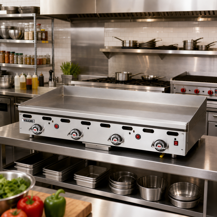 Product image #3 for Vulcan Heavy Duty Deep Countertop Gas Griddle, 72-Inch x 30-Inch Cooking Surface, 162,000 BTU