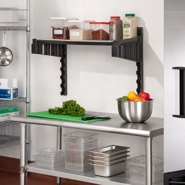Product image #2 for Cambro Camshelving Elevation Series 24 x 24 Inches Solid Wall-Mounted Shelf Kit