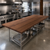 Thumbnail image #2 for 120 Inch x 48 Inch x 3 Inch American Black Walnut Edge Grain Kitchen Countertop