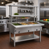 Thumbnail image #2 for Eagle Group 63-1/2-Inch Natural Gas Open-Base Hot Food Table with 4 Dry Wells and Double-Tier Flex-Master Overshelves