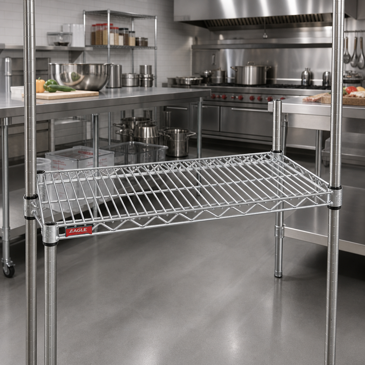 Product image #2 for Eagle Group QuadTruss 36" x 30" Stainless Steel Wire Shelf, 800 lb Capacity