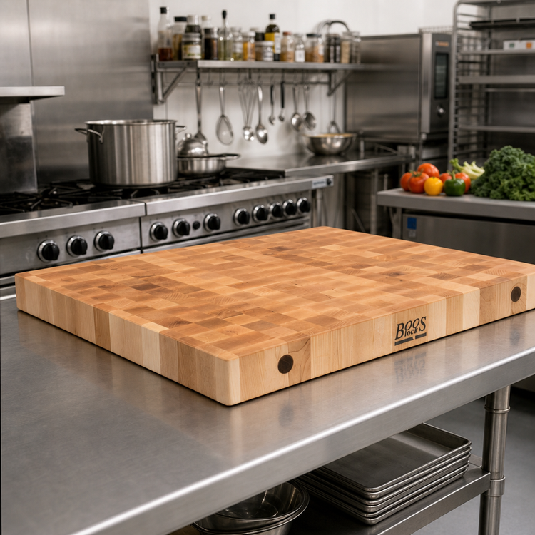 Product image #2 for Boos Block End Grain Northern Hard Rock Maple Island Countertop, 48 x 30 x 7 Inches, Cream Finish with Beeswax