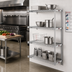 Thumbnail image #2 for Eagle Group 30 Inch Wide x 18 Inch Deep x 74 Inch High 4-Tier Add-On Wire Shelving Unit with QuadTruss® Design and Stainless Steel Finish