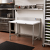 Thumbnail image #2 for Eagle Group 48 x 24-Inch Poly Top Cutting Table with Stainless Steel Base and 4-1/2-Inch Backsplash