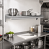 Thumbnail image #2 for Eagle Group 48-Inch W x 12-Inch D Wall-Mounted Shelf, 16 Gauge 430 Stainless Steel