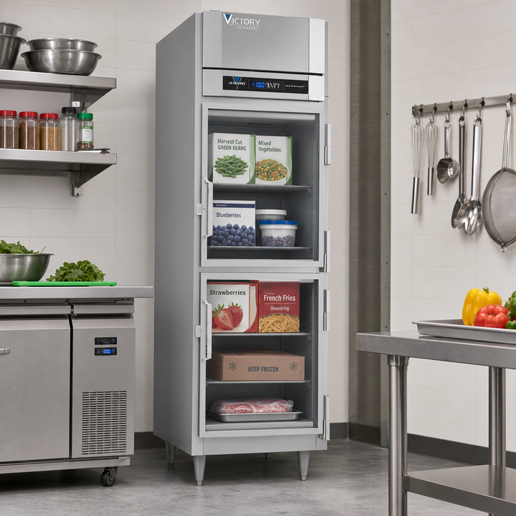 Product image #3 for Victory UltraSpec 1-Section Glass Half-Door Reach-In Freezer, 21.01 Cu. Ft., Self-Contained