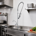 Thumbnail image #2 for EasyInstall Deck-Mount Single-Hole Pre-Rinse Add-On Faucet with 12-Inch Swing Nozzle, Spring-Action Gooseneck and Low-Flow Spray Valve
