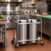 Thumbnail image #2 for Atlas Metal 3-Stack Mobile Open Plate Dispenser, Unheated, for 6-1/2 Inch Dishes