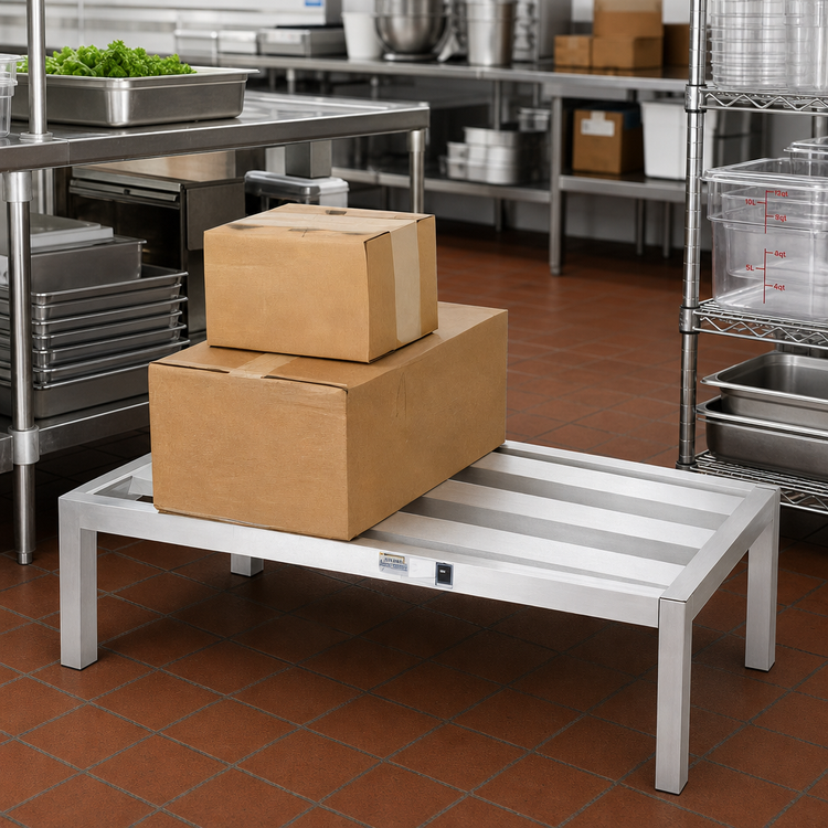 Product image #2 for Channel Manufacturing Heavy-Duty 4-Inch Wide E-Channel Aluminum Dunnage Rack, 42 x 20 x 12 Inches