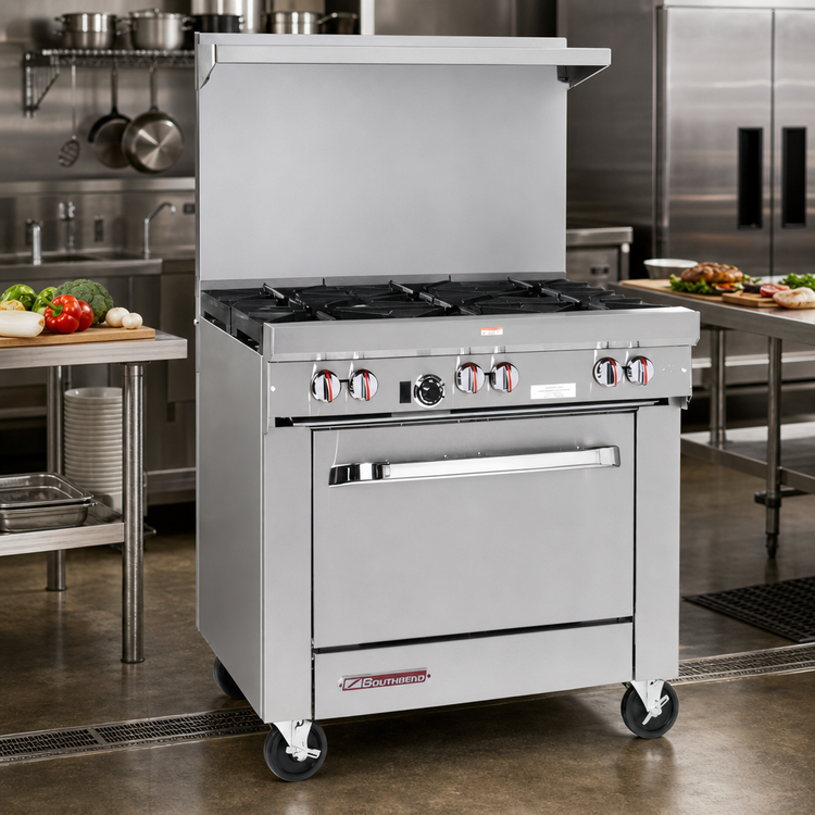 Product image #2 for Southbend S-Series 36.5-Inch Commercial Gas Range with 6 Open Burners and Standard Oven
