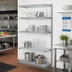 Thumbnail image #2 for EAGLEbrite 4-Tier Add-On Wire Shelving Unit, 24 x 24 x 63 Inches, Zinc Finish