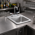 Thumbnail image #2 for Vollrath 13 x 17 Inch Drop-In Self-Rimming Single Bowl Underbar Sink with Gooseneck Faucet and Strainer