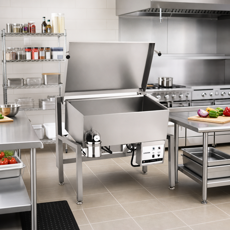 Product image #2 for Legion Combi-Pan 40.1-Gallon Gas Insulated Tilting Skillet, 10° Tilt