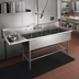 Thumbnail image #2 for John Boos Pro-Bowl 4-Compartment Stainless Steel Sink with Left Drainboard, 30 x 24 x 12 Inch Bowls