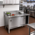 Thumbnail image #2 for John Boos Stainless Steel Enclosed Work Table with Sliding Doors, 72 x 30 Inches, 5-Inch Backsplash