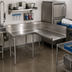 Thumbnail image #2 for Advance Tabco Korner Clean L-Shaped Left-Mount Dish Table, 95-Inch, 14 Gauge 304 Stainless Steel