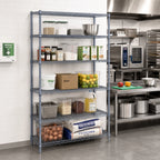 Thumbnail image #2 for Quantum WR63-3042GY-5 42W x 30D x 63H Stationary Wire Shelving Starter Kit, 5 Shelves, Gray Epoxy Finish