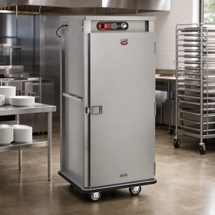 Product image #3 for FWE E-Series E-480-XL Electric Heated Banquet Cart, Single Door, 48 Covered Plates