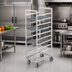 Thumbnail image #2 for Channel Stainless Steel Single-Section End-Load Cafeteria Tray Rack for 14 x 18 Trays, 36-Inch High