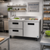 Thumbnail image #2 for Hoshizaki Steelheart 60-Inch Two-Section Worktop Refrigerator with One Door and Two Drawers