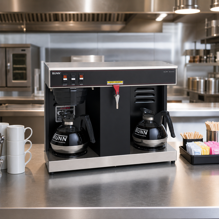 Product image #2 for BUNN Single Automatic Fill Commercial Coffee Brewer with 2 Warmers and Hot Water Faucet