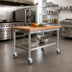 Thumbnail image #2 for John Boos 34-3/4-Inch Stainless Steel Legs with 5-Inch Locking Swivel Casters, Set of 4