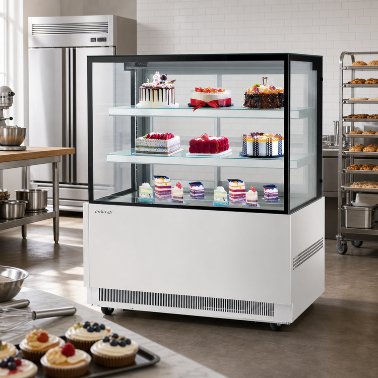 Product image #3 for Turbo Air 47-1/4-Inch Full-Service Refrigerated Bakery Display Case, Self-Contained, Straight Glass, 17.2 Cu. Ft.