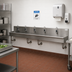 Thumbnail image #2 for Advance Tabco 5-Station Wall-Mounted ADA Square-Corner Hand Sink with 5 Electronic Faucets, 100 Inch Wide