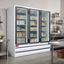Thumbnail image #2 for Howard-McCray GF65BM-FF 3-Section 65 cu. ft. Bottom Mount Hinged Glass Door Freezer Merchandiser
