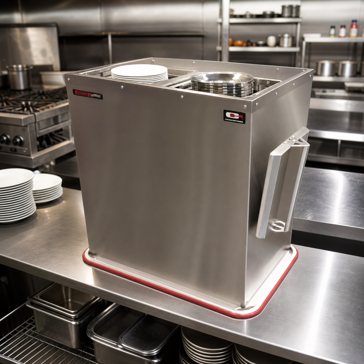 Product image #2 for Carter-Hoffmann 3-Silo Heated Convection Base Heater / Plate Dispenser, 208V
