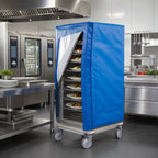 Thumbnail image #2 for RATIONAL 6004.1016 Blue Insulated Thermocover for 6 Full-Size Oven and Plate Racks on Transport Trolleys