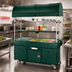 Thumbnail image #2 for Cambro CamKiosk® Mobile Food Cart with Canopy, 4 Pan Wells, Kentucky Green