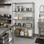 Thumbnail image #2 for Quantum WR74-2460S 4-Shelf Wire Shelving Starter Kit, 60"W x 24"D x 74"H, 304 Stainless Steel