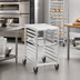 Thumbnail image #2 for Channel Manufacturing Half-Height Aluminum Bun Pan Rack with Poly Top, End Load, 9 Full-Size or 18 Half-Size Pan Capacity