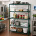 Thumbnail image #3 for Metro Super Erecta Super Adjustable Add-On Wire Shelving Unit, 42 x 24 x 74 Inches, 5 Shelves, Green Epoxy-Coated