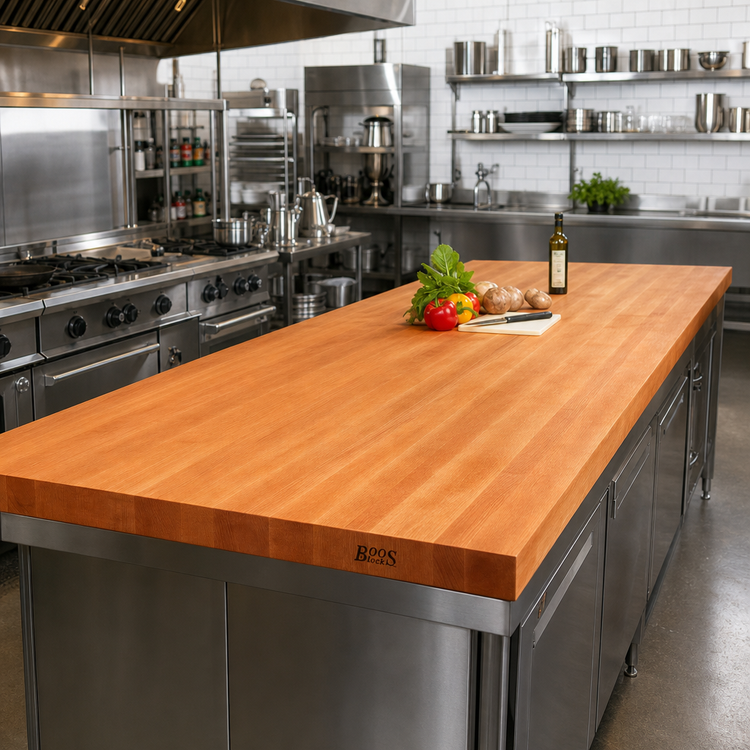 Product image #2 for Boos Block American Cherry Edge Grain Kitchen Countertop, 144 x 36 x 3 Inch, Varnique Finish