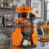Thumbnail image #2 for Zumoval Trento FastTop Manual Feed Countertop Citrus Juicer with Self Tap and Automatic Shower, 45 Oranges/Minute, 115V