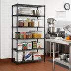 Thumbnail image #2 for Quantum WR74-2124BK-5 Wire Shelving Starter Unit, 24"W x 21"D x 74"H, Black Epoxy, 5 Shelves